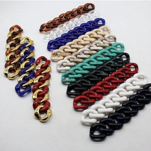 New Woman Bag Accessory Replacement Bag Handle Square White Green Red Acrylic Resin Parts Handcrafted Wristband Women Bag Strap