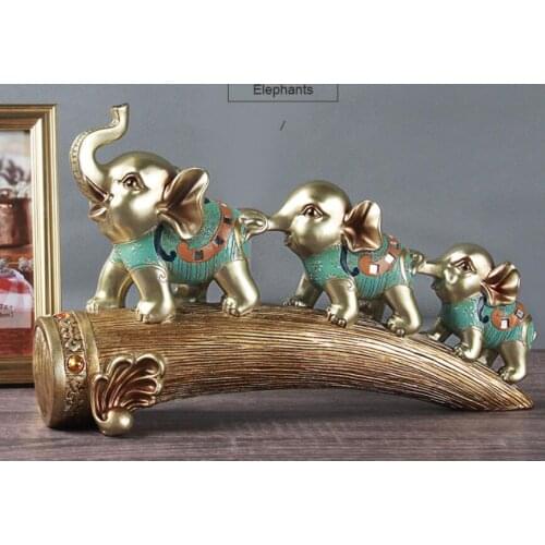 New Resin Modern Simple Elephant Decoration Creative Home Living Room Crafts