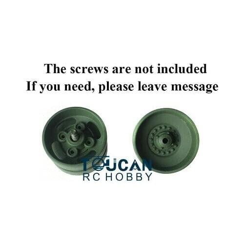 One Pair Heng Long 1/16 Leopard2A6 Green Plastic Idler Wheels For Tank 3889 TH00426-SMT4