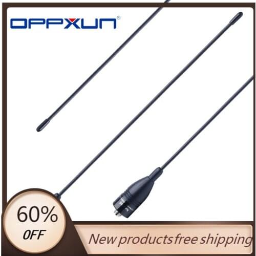 OPPXUN For Baofeng Walkie Talkie NA666 Raido Gain Antenna Dual Band UHF VHF Portable Radio UV-5R/5RE/82 BF-888S Soft Antenna