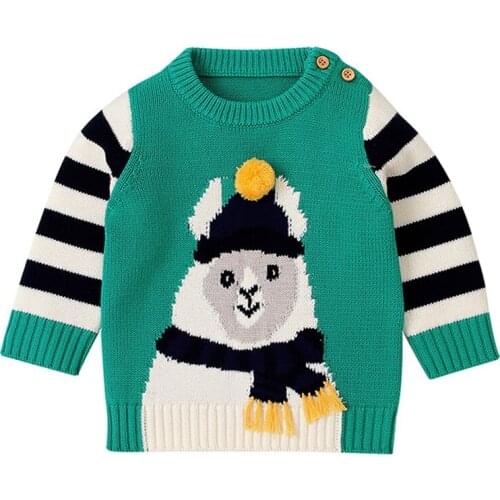 Baby Girls Winter Autumn Cartoon Pullover Knit Sweaters Christmas New Year Costume Girls Boys Sweaters Clothes