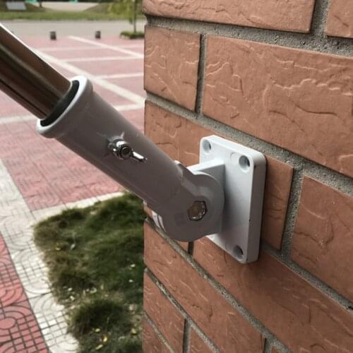 Aluminum Wall Flag Holder 180° Angle Adjustable Wall Mount Flag Pole Angle Bracket Metal Flags Stand Decor Accessories for Home