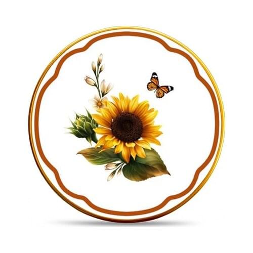 Majida Service Plate 6 Pieces 25 Cm Sunflower
