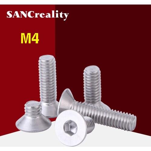 Allen Key Head M2 M2.5 M3 M4 M5 M6 Stainless Steel 304 Hex Socket Flat Countersunk Head Screws