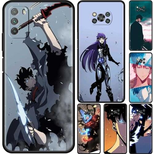 Anime Solo Leveling Silicone Phone Case For Xiaomi Poco X3 NFC M3 Pro 5G Pocophone F1 F3 GT For Redmi Note 9S Cover Capas