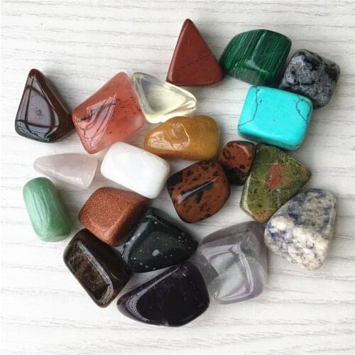 Mixed Original Rock Collection Gems Mineral Energy Natural Stone Quartz Bead Reiki Healing Chakra Display Stone Beads 20pcs/set