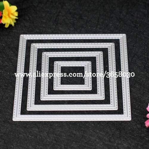 Outside In Stitched Square Stackables Metal Die cutting Dies For DIY Scrapbooking Photo Album Embossing Folder 8072648
