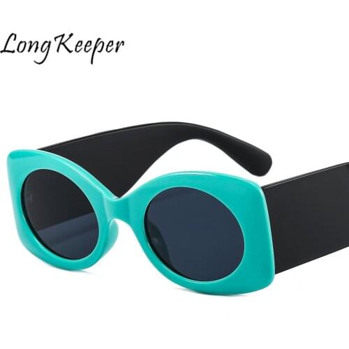 LongKeeper Vintage Oval Sunglasses Women Brand Designer Sunglasses Round Punk Sun Glasses Female Male Eyeglasses Oculos De Sol