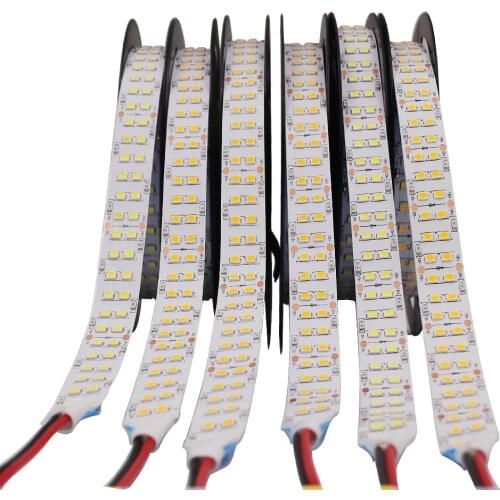 5M LED Strip Light High Bright Double Row SMD2835 240Led Flexible Tape Ribbon 12V 24V Waterproof LED Stripe Natural White 4000K