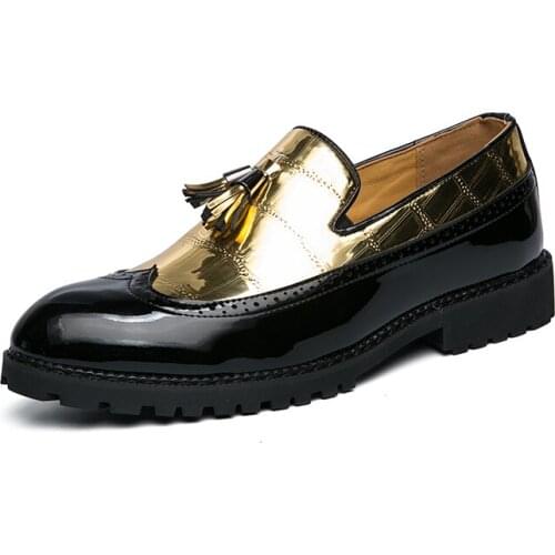 Fashion Slip on Men Formal Shoes Men Loafers Shoes Big Size 38-47 Leather Wedding Shoes Men Classic Leather Office Shoes Men