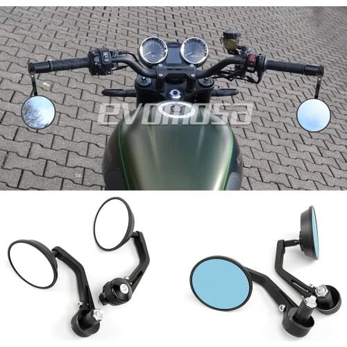 Universal Motorcycle 7/8" 22mm Handle Bar End Rearview Mirrors For Honda Yamaha Suzuki Sports Bike Street Chopper Scooter