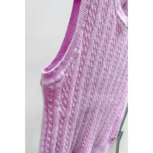 Women Tops 2021 New Sleeveless Vest Twist Knit Woman for Early Fall 2021