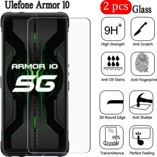 2-1Pcs 9H 2.5D Glass For Ulefone Armor 10 Cover Smartphone Screen Protector Film For Armor10 5G Explosion-proof Tempered Glass