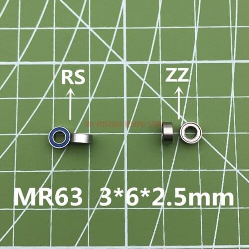 2019 Hot Sale Free Shipping 10pcs Mr63-2z Mr63zz Mr63 Mr63rs Mr63-2rs Deep Groove Ball Bearing 3x6x2.5mm Miniature / L-630 Zz