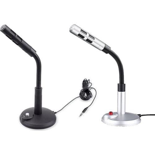 3.5MM PC Desktop Computer Wired Condenser Microphone Notebook Recording Microphones