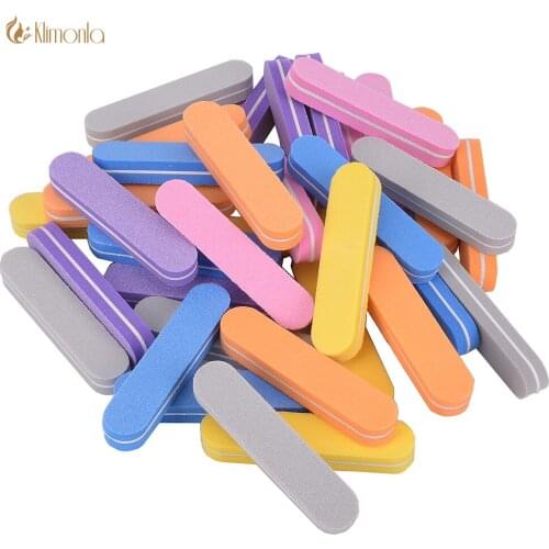 50Pcs/set Nail Buffers File Mini Nail Files Blocks Multi-colors Sponge 100/180 For UV Gel Nail Polish Sanding Strip Manicure
