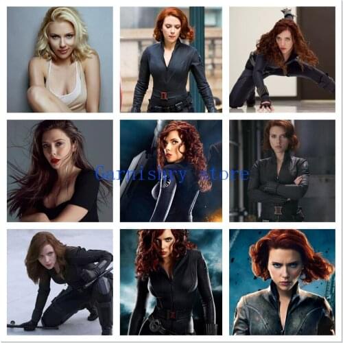 Marvel Diy 5d Diamond Painting Disney Black Widow Actress Diamond Embroidery Full Diamond Mosaic Cross Stitch Kits Home Decor