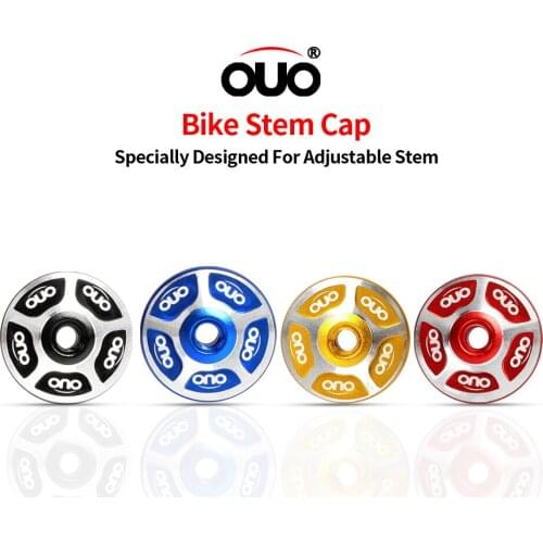 OUO 1 Pair Bicycle Headset Cap Aluminum CNC MTB Road Bike Stem Cap Adjust Stem Cover Bicycle Accessories