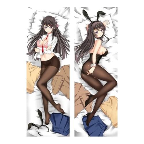 Anime Seishun Buta Yarou Sakurajima Mai Dakimakura Hugging Body Pillow Case Sarashina Ruka & Sakurasawa Sumi DIY Pillow Cover