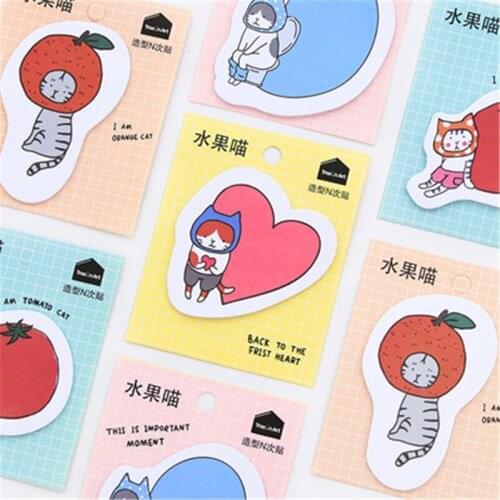 DL Fruit meow convenience paste day Korean stationery fresh, lovely cartoon N time sticker paper small animal Stationery for o