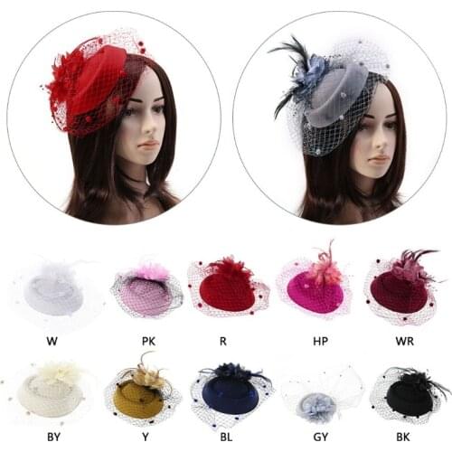 Fascinators Hair Clip Headband Pillbox Hat Bowler Feather Veil Wedding Party New