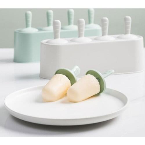 Ice Cream Mold Stable Base Skidding Prevent Drip-proof Design Kid Easy Release Ice Cream Molds for Home