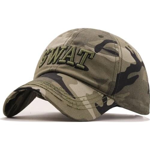 Camouflage fishing Baseball Cap Army Embroidery Cotton Tactical Snapback Dad Hat Male Summer Sports America Trucker Cap