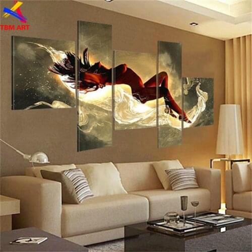 Nude Sexy Girl Canvas Painting Art Real Handmade Modern Abstract Oil Painting On Canvas Wall Art , Bedroom Decoration JYJHS008