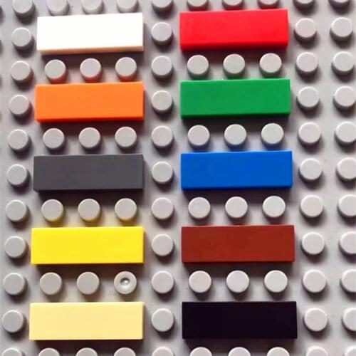 1x4 Floor Tiles Building Blocks 100PC Compatible City Bricks 1*4 Flat Tile Blocks MOC DIY House Construction Toys for Children