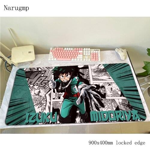 My Hero Academia mouse pad gamer 90x40cm gaming mousepad best notbook desk mat HD pattern padmouse games pc gamer mats gamepad