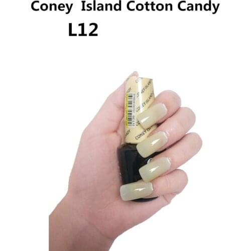 L12 Coney Island Cotton Candy 15ml UV LED Gel Polish Vernis Permanent Lasting Shine opies Nail Art (need lamp dry)
