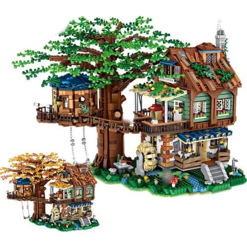 LOZ 1033 New Product Tree House 4761PCS Mini Building Block Assembly Scene Model Toys For Children Birthday Gift