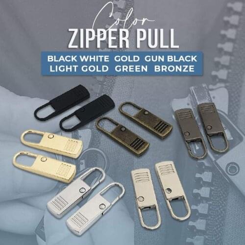 4pcs Removable Zipper Pull Universal Detachable Zipper Puller Set Repair Kits Zipper Pull for Zipper Slider DIY Sewing Craft