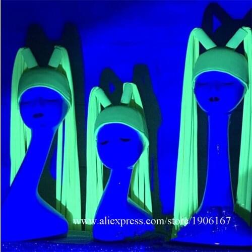 New Design Fluorescent Female Warrior Headdress Nightclub Stage Performance DJ DS Party Headwear Halloween Christmas Props
