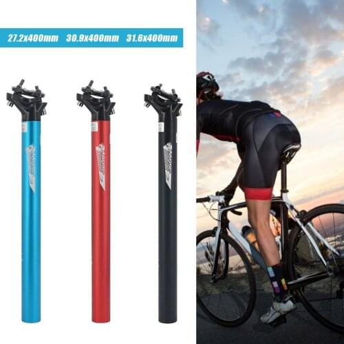 27.2 30.9 31.6mmx400mm MTB Bike Seatpost Bicycle Seat Tube Long fixed gear Mountain Road Bike Post Extension Bicycle Parts