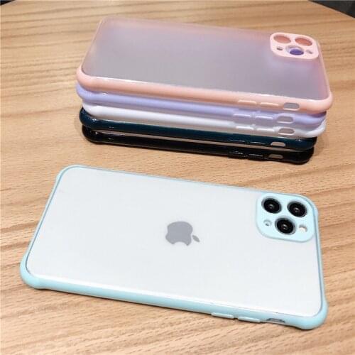 Screen Protector Shockproof Trasparent Phone Case For iPhone 12 Mini 11 Pro XR X XS Max 8 7 Plus SE 2020 Hard Acrylic Back Cover