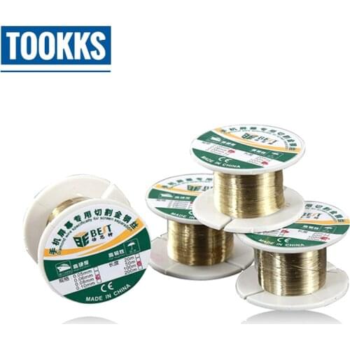 0.06/0.08/0.1mm 100M Mobile Phone LCD Screen Separator Line Cutting Wire for iPhone Samsung Smartphone LCD Splitter