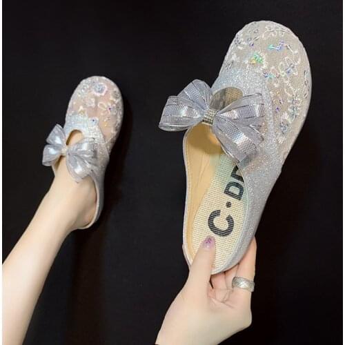 2021 New Summer Women Slippers Slip On Slides Mesh Soft Non Slip Casual Slippers Female Ladies Slip On Flat Slides Beach Sandals