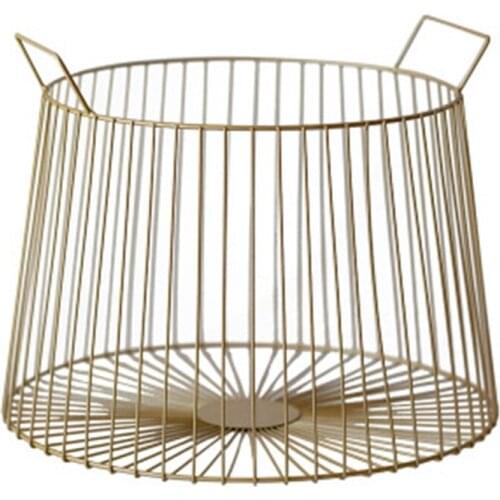 Nordic Cast Iron Metal Storage Basket Home Hotel Bathroom Dirty Clothes Laundry Basket Toy Sundries Basket Organizer