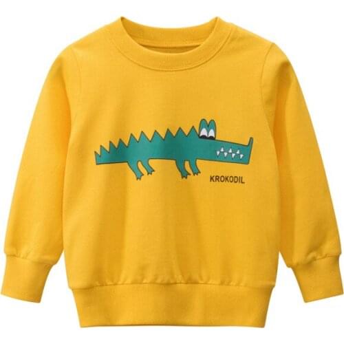 1-9T Toddler Kid Baby Boy Clothes Crocodile Cartoon Sweatshirt Long Sleeve Pullover Top Cute Sweet Hoodies Infant Outfit