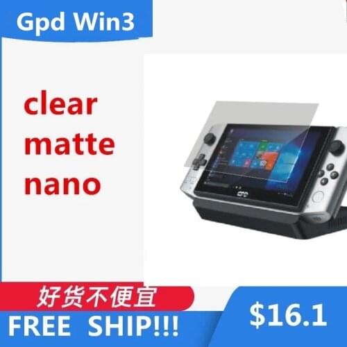 2pcs/lot Soft Clear/Matte/Nano Explosion-Proof Protective Films for GPD WIN3 Ebook Tablet Screen Protectors