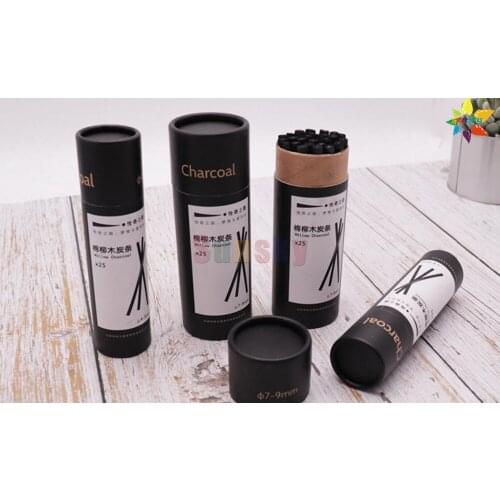 25pc/set charcoal stick Set Wood Charcoal stickers Student Art Sketch Painting Supply for adult kids Draw graphic pencil set