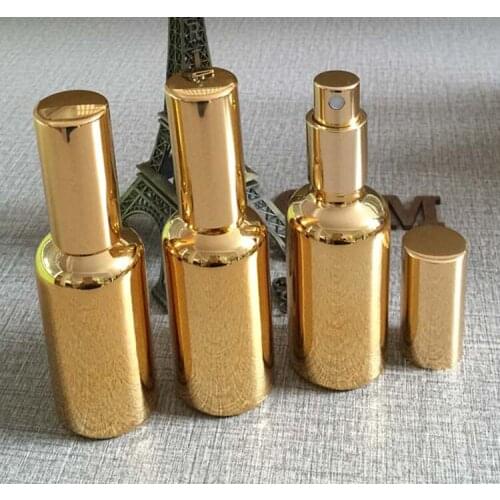 264pcs 50ml high temperature gold plated refillable empty atomiser spray bottle,glass perfume bottle,containe subpackage jar