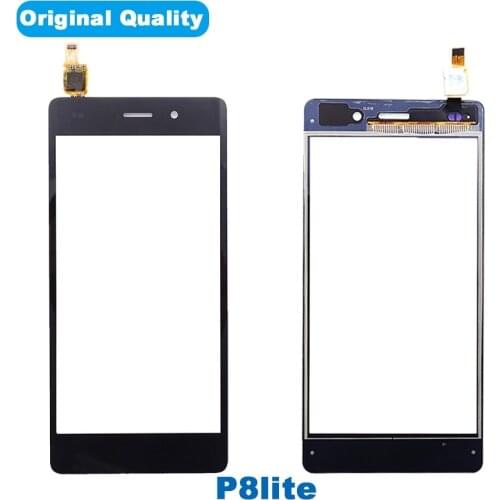 5PCS Outer Screen Digitizer Sensor For Huawei P8 Lite Front Touch Panel LCD Display Out Glass Cover Repair Parts