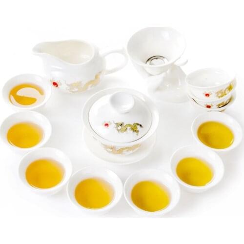 1 Set Blue-and-white Ceramic Teapot Kettles 10 Tea Cups Porcelain Chinese Kung Fu Tea Set Drinkware Teapot Mug of Tea Ceremony