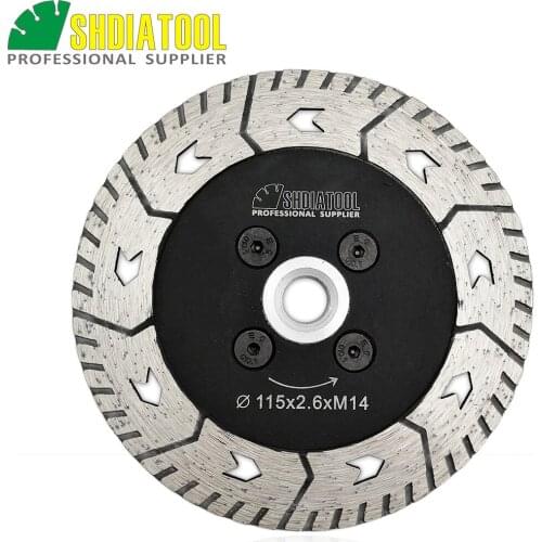 SHDIATOOL 1pc 115mm or125mm Diamond Cutting Grindng Disc Diameter 4.5" 5" Dual Saw Blade Cut Grind Sharpen Granite Marble