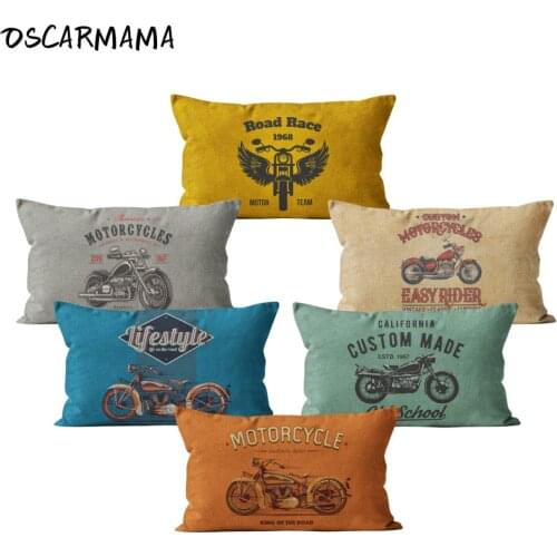 Gothic Motorcycles Road Race California Custom Made Ride It New York Speed Cushion Cover Funda De Cojin 30x50 Throw Pillow Case