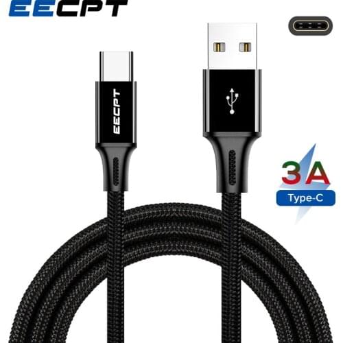 EECPT USB Type C Cable for Xiaomi Redmi Note 7 Samsung Galaxy S9 S8 Type-C Charger Cable Data Wire Cord for Charging USB-C Phone