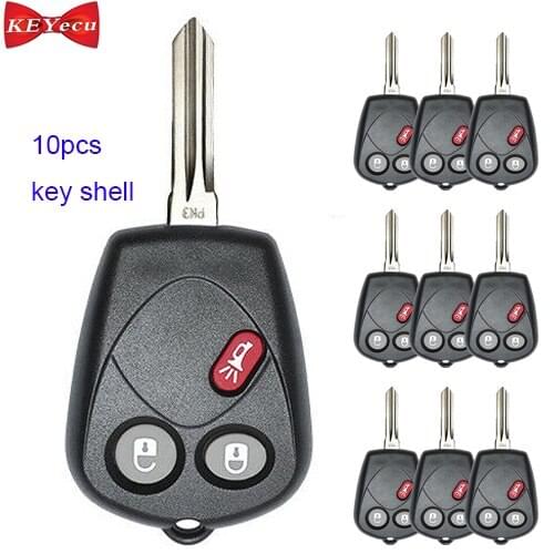 KEYECU 10pcs for SAAB 9-7x 2005 2006 2007 2008 2009 Remote Key Shell Case Fob SFU1008552