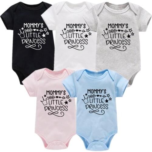 Cute Summer Cotton Baby Clothes Mommys Little Princess Baby Girl Bodysuit Newborn Baby Girl Clothes